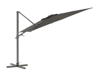 Shadowline Francisco zweefparasol 300x300cm - Charcoal Black (incl. voet 160kg verrijdbaar) (incl. kruisvoet, excl. tegels) (incl. beschermhoes)