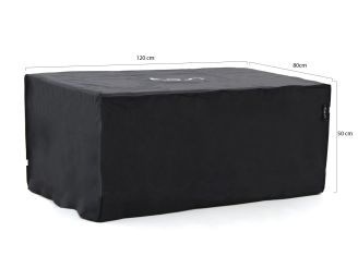 Cosi beschermhoes lounge vuurtafel 120x80cm - Black