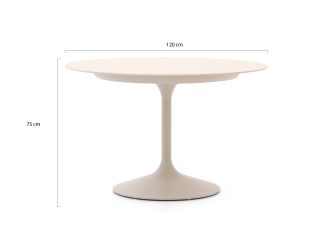 SUNS Nova dining tuintafel ø 120cm (h: 75cm) - Sintered stone