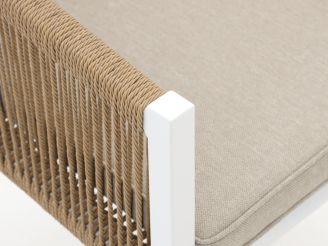 Manifesto Rivola dining tuinstoel - Wit - Ecru - Rope (touw)