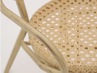 Forza Idrea dining tuinstoel stapelbaar - Taupe - Naturel - Bruin - Wicker (vlechtwerk)