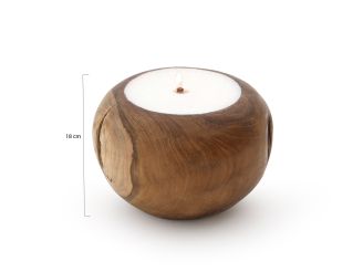 Tierra Outdoor Round Low buitenkaars ø 18cm - Teak