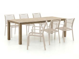 Apple Bee Hawaii/ROUGH-S 220cm dining tuinset 7-delig stapelbaar