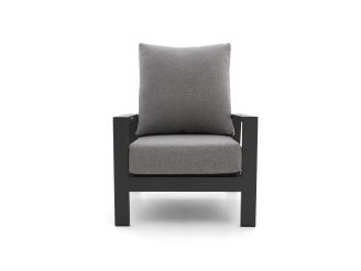 Tierra Outdoor Musone lounge tuinstoel verstelbaar - Grijs - Antraciet - Textileen