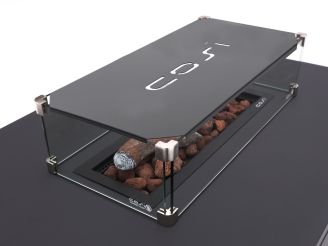 Cosi Coverplate t.b.v. Straight glass set - Black