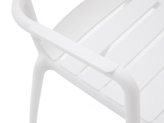 Forza Vico dining tuinstoel stapelbaar - Wit - Ecru - Kunststof