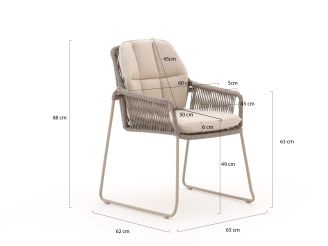 Tierra Outdoor Rivera/Orbital ø120cm dining tuinset 5-delig