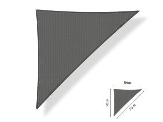 Shadow Comfort schaduwdoek driehoek 90° 500x500x710cm - Cool Grey