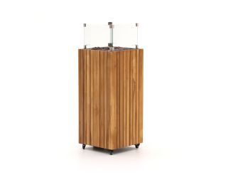 Cosipillar Square gaslantaarn 40x40x110cm - Teak