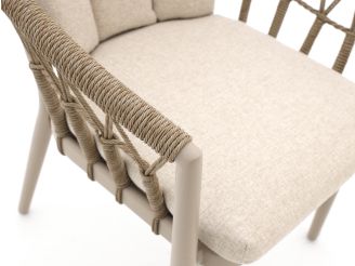 Tierra Outdoor SantaFe dining tuinstoel - Taupe - Naturel - Bruin - Wicker (vlechtwerk)