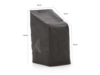 Kees Smit Tuinmeubelhoes stapelbare stoel 66x66x88/128cm - Grijs (t.b.v. 4-6 stoelen)