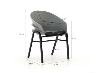 Hartman Tubb dining tuinset 185cm 5-delig verstelbaar