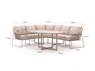 Tierra Outdoor Rivera dining loungeset 3-delig