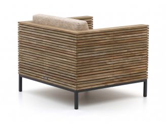 ROUGH-D lounge tuinstoel - Old Teak Greywash, Taupe - Naturel - Bruin - Teakhout