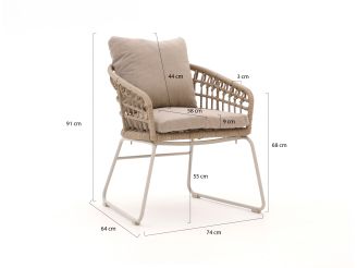 Intenso Trofarello/La Fonte ø150cm low dining tuinset 6-delig