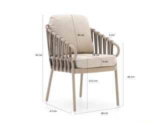 Tierra Outdoor Nuri/Oblong 220cm dining tuinset 7-delig