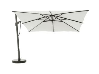 Glatz Sombrano S+ Easy zweefparasol 300x300cm - Ecru (158) (incl. Shadowline voet 140 kg) (incl.hoes) (Frame = Antraciet)