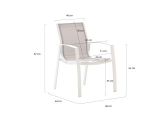 Forza Altea/Fidenza 220cm dining tuinset 7-delig stapelbaar