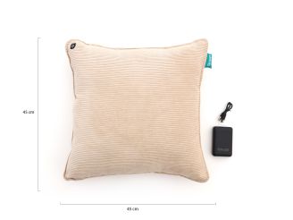 Qnuss Qord warmtekussen 45x45cm - Antique White (incl. powerbank)