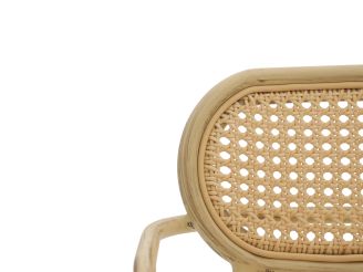 Forza Idrea dining tuinstoel stapelbaar - Taupe - Naturel - Bruin - Wicker (vlechtwerk)