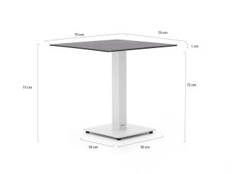 Forza Orta tuintafel 70x70x73cm - Kunststof