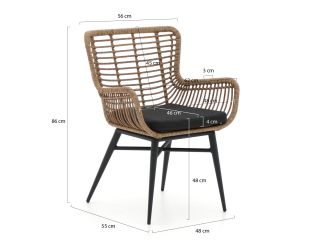 Intenso Asti/Rough-Y Ellips 240cm dining tuinset 7-delig