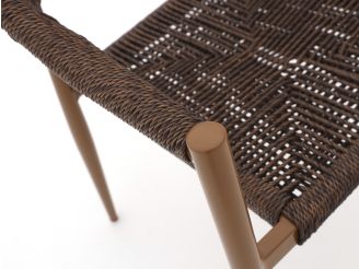 Manifesto Belpasso dining tuinstoel stapelbaar - Taupe - Naturel - Bruin - Wicker (vlechtwerk)