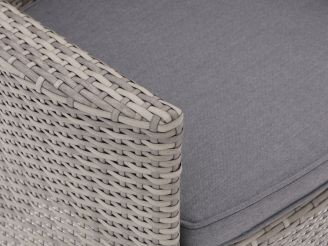 Forza Barga dining tuinstoel - Grijs - Antraciet - Wicker (vlechtwerk)