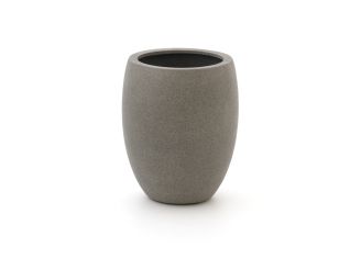 Designplants/Luca Lifestyle Lavendel bol kunstplant (h:60cm) met Grigio Tall Balloon bloempot - Blauw (UV bestendig) (bloempot = Natural Concrete)