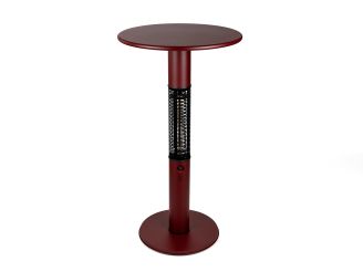 Monti HeatLine Vibe bartafel met terrasverwarmer 1500W ø60cm (h: 110cm) - Red