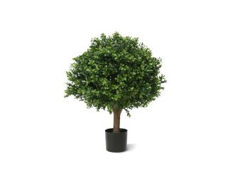 Designplants/Luca Lifestyle Buxus bol kunstplant (h:40cm) met Bordo Balloon bloempot - Groen (UV bestendig) (bloempot = Sand)