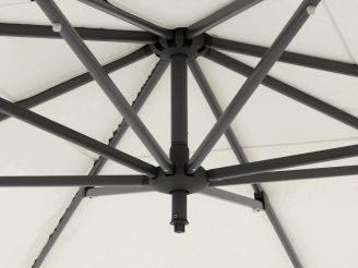 Glatz Sombrano S+ Easy zweefparasol 300x300cm - Ecru (158) (incl. Shadowline voet 140 kg) (incl.hoes) (Frame = Antraciet)