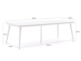 Hartman Le Soleil Element/Sophie Studio 240cm dining tuinset 7-delig