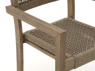ROUGH Batang Rope dining tuinstoel stapelbaar - Grijs - Antraciet - Rope (touw)