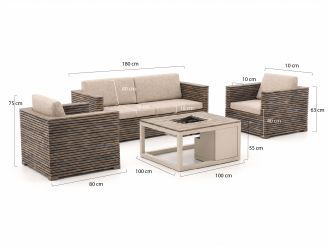 ROUGH-C stoel-bank loungeset 5-delig