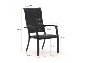Bellagio Lugo/Fidenza 160cm dining tuinset 5-delig stapelbaar
