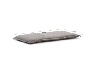Tuinkussen 120x48cm voor tuinbank - Grey Melange