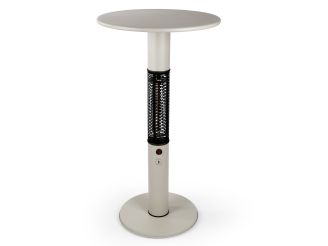 Monti HeatLine Vibe bartafel met terrasverwarmer 1500W ø60cm (h: 110cm) - Beige