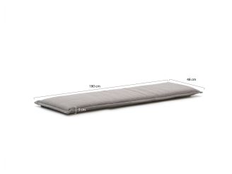 Tuinkussen 180x48cm voor tuinbank - Grey Melange
