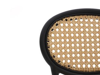 Forza Tovel barstoel stapelbaar - Taupe - Naturel - Bruin - Wicker (vlechtwerk)