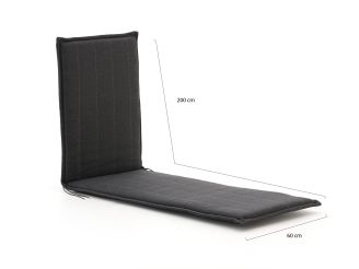 Tuinkussen voor ligbed 200x60cm - Dark Grey Melange