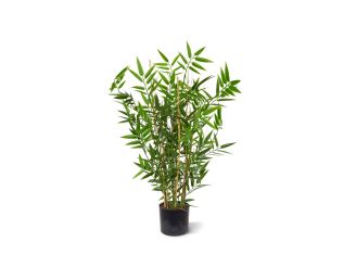 Designplants/Luca Lifestyle Japanse Bamboe kunstplant (h:60cm) met Bordo Balloon bloempot - Groen (bloempot = Sand)