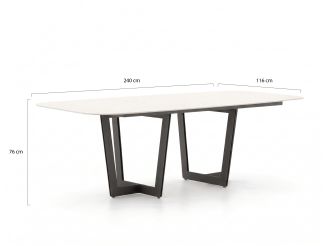 SUNS Palermo dining tuintafel 240x116x76cm - Sintered stone
