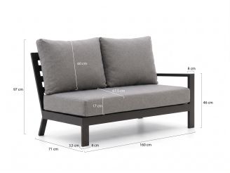 Tierra Outdoor Musone loungemodule linkerarm 160cm