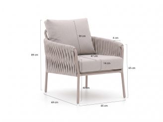 SUNS Fiave/Palermo 280cm low dining tuinset 9-delig