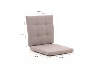 Intenso Milano kussens zit + rug t.b.v. dining tuinstoel - Sand