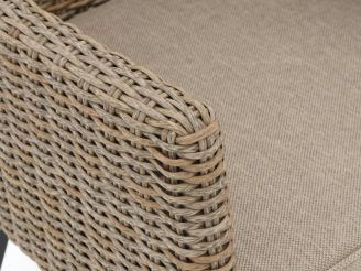 Manifesto Matese dining tuinstoel - Taupe - Naturel - Bruin - Wicker (vlechtwerk)