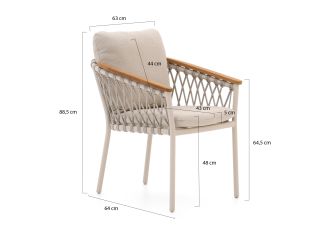 Bellagio Birgi Novo/Induno Deens Ovaal 240cm dining tuinset 7-delig stapelbaar