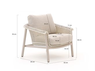 Zavelli Cuore ø 150cm low dining tuinset 5-delig