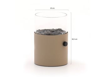 Cosiscoop XL gaslantaarn ø20cm (h:30,5cm) - Sandy beige